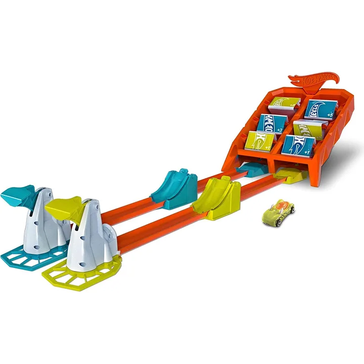 Hot Wheels GBF89 - Powersprung Challenge Trackset, Spielzeug ab 4 Jahren