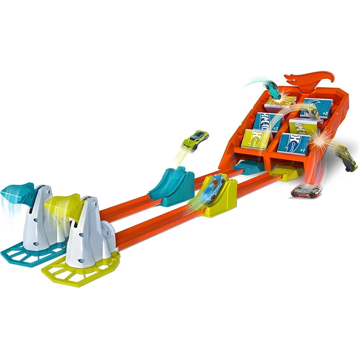 Hot Wheels GBF89 - Powersprung Challenge Trackset, Spielzeug ab 4 Jahren – Bild 5
