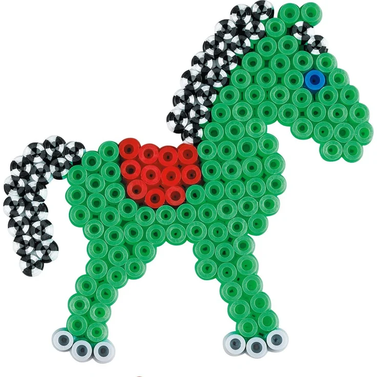 Hama 201-91 - Beutel mit 3000 gestreiften Perlen, blau/rot/schwarz – Bild 2