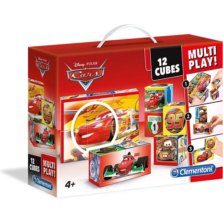 Clementoni 41505.2 - Würfelpuzzle "Disney Cars", 12 Teile
