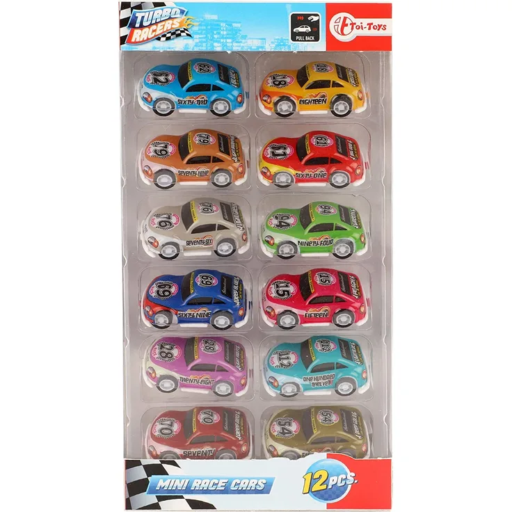 Toi-Toys TOITOYS TURBO RACERS Set Rallye-Autos Renn Rückzug 12St