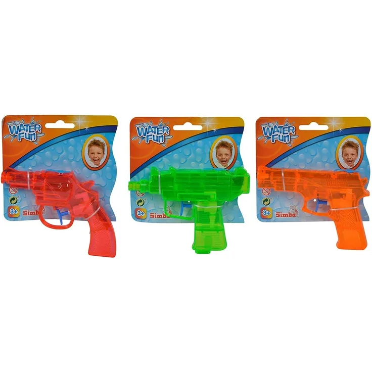 Simba 107272347 Water Fun Wasserpistole Splash, 3-sort, Mehrfarbig