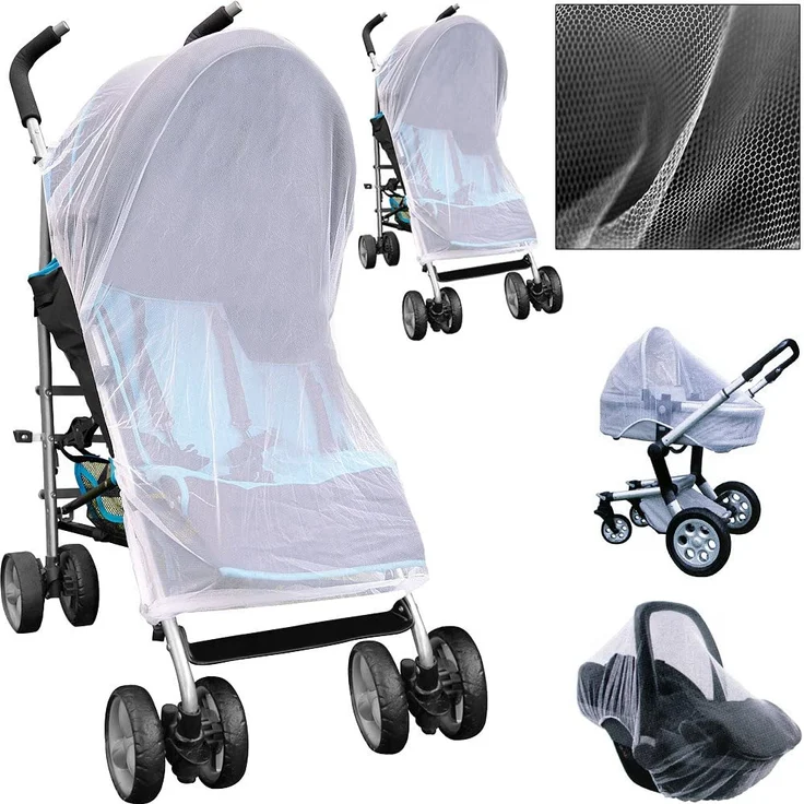 Moskitonetz für Kinderwagen, Tragebett etc. - 90x140cm – Bild 1