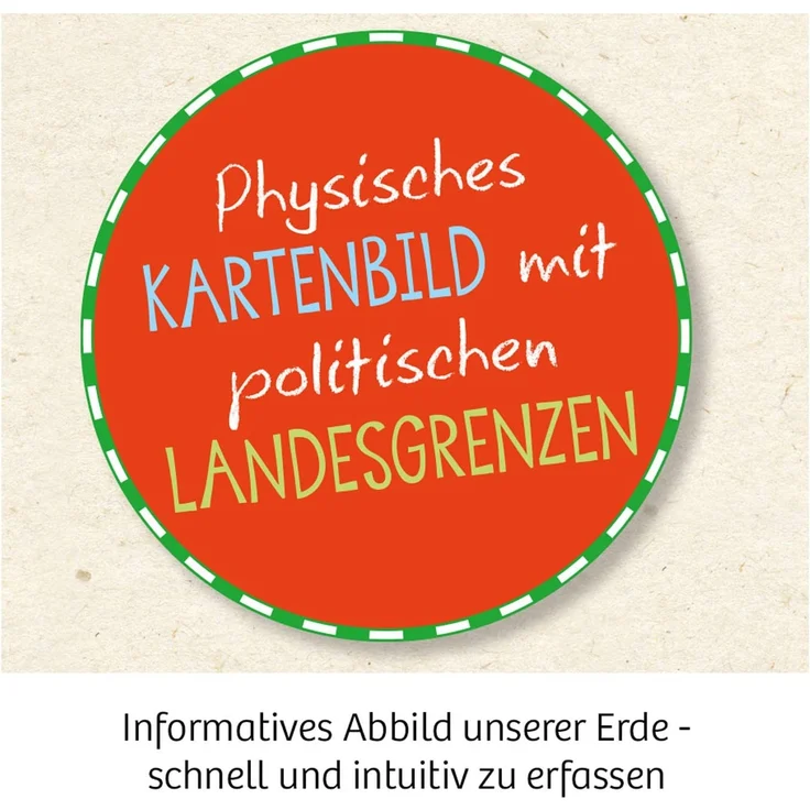 KOSMOS Schüler-Globus Physisches Kartenbild mit politischen Ländergrenzen, 26 cm Durchmesser – Bild 4