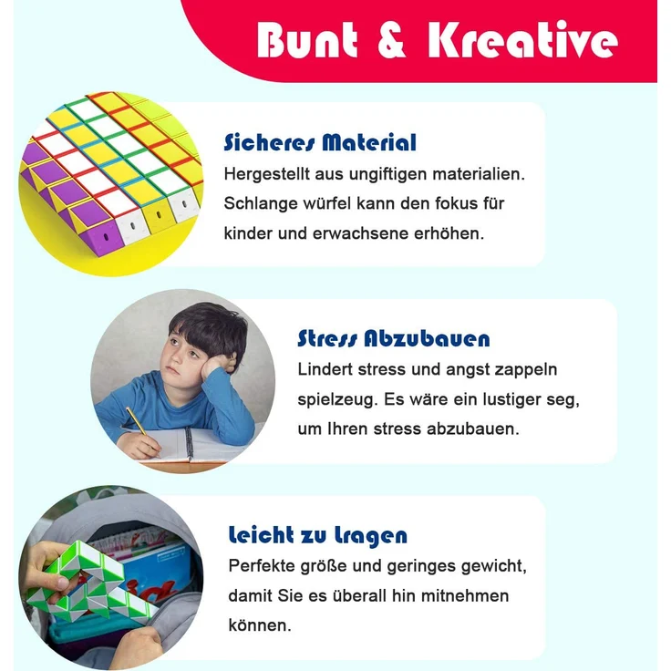 WEARXI Mitgebsel Kindergeburtstag, Magische Schlange 20er Set, Kleine Geschenke für Kinder Give Aways Kindergeburtstag Gastgeschenke, Ostergeschenke Kinder, Geschenke zur Einschulung Schultüte Fidget – Bild 4