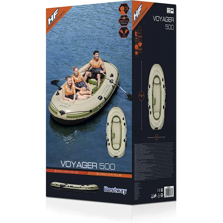 Bestway Hydro Force Schlauchboot Voyager 500 348x141 cm – Bild 3