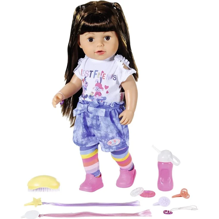Zapf BABY born 830352 'Sister brunette 43 cm', ab 4 Jahren, mit sechs lebensechten Funktionen, ohne Batterie – Bild 2