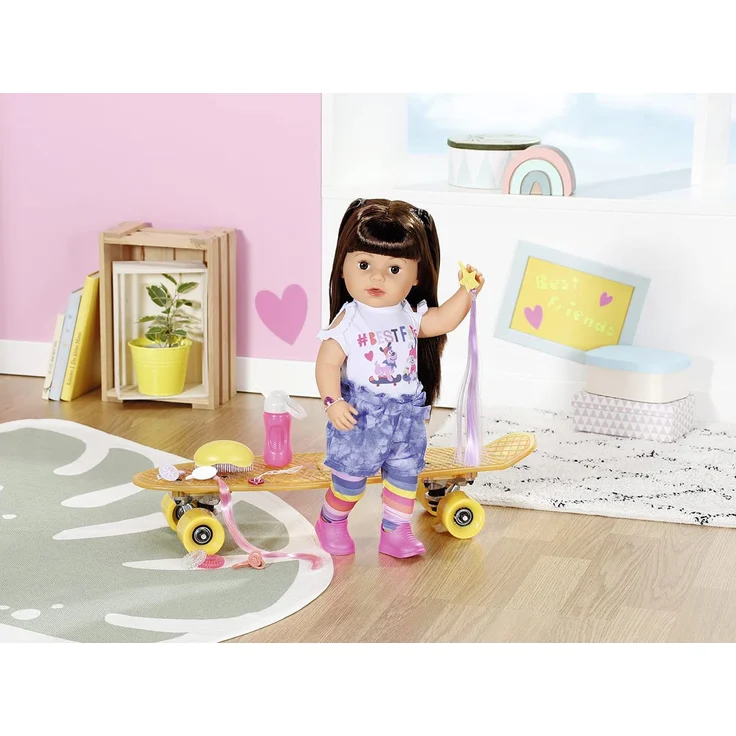 Zapf BABY born 830352 'Sister brunette 43 cm', ab 4 Jahren, mit sechs lebensechten Funktionen, ohne Batterie – Bild 4