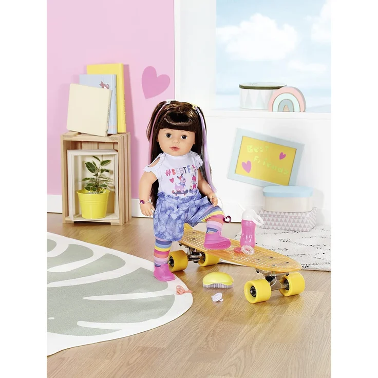 Zapf BABY born 830352 'Sister brunette 43 cm', ab 4 Jahren, mit sechs lebensechten Funktionen, ohne Batterie – Bild 5