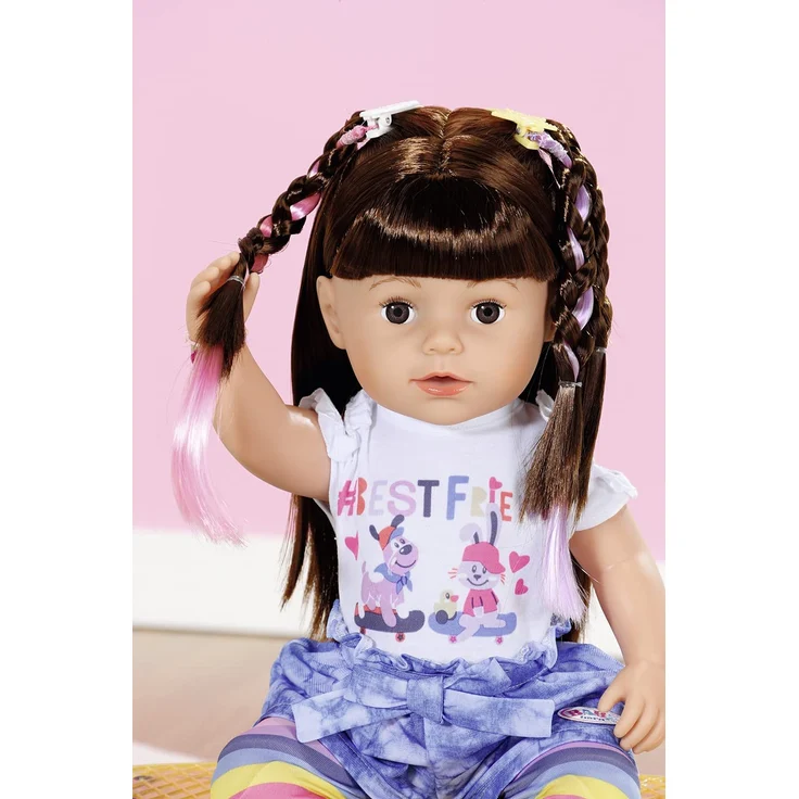 Zapf BABY born 830352 'Sister brunette 43 cm', ab 4 Jahren, mit sechs lebensechten Funktionen, ohne Batterie – Bild 14