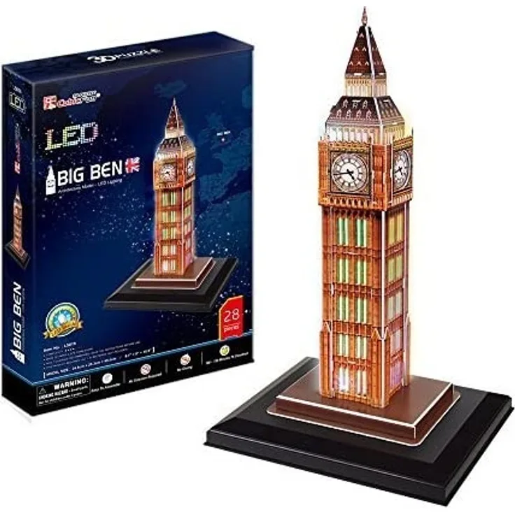 CubicFun Puzzle 3D mit Led - London : Big Ben