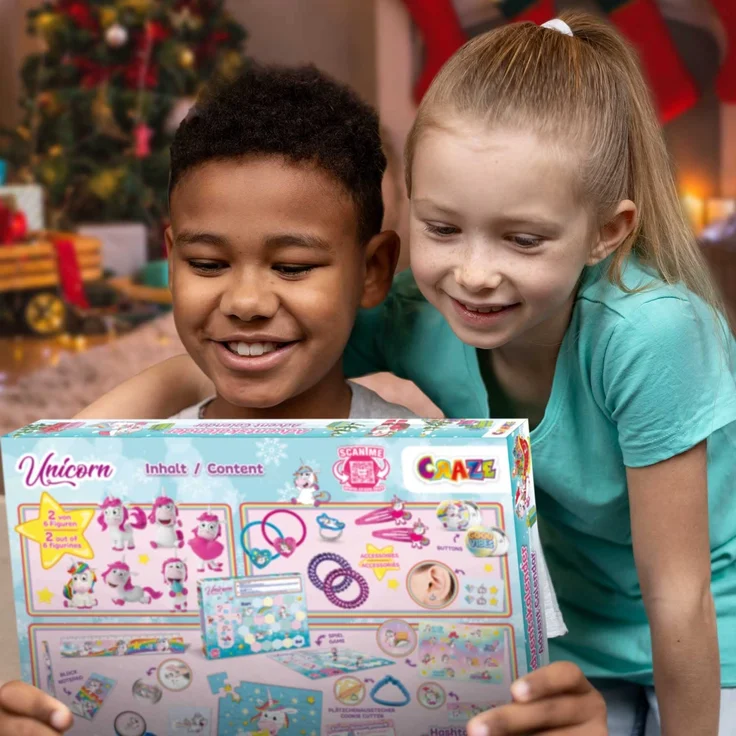 CRAZE Adventskalender UNICORN Einhorn Weihnachtskalender 2021 für Mädchen Jungen Spielzeugkalender 24 tolle Kinder Überraschungen 33388 – Bild 9