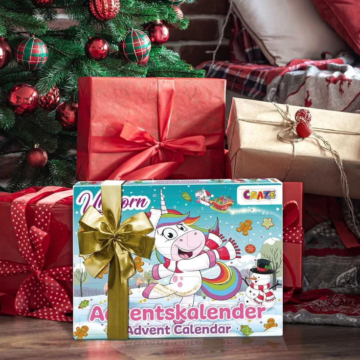 CRAZE Adventskalender UNICORN Einhorn Weihnachtskalender 2021 für Mädchen Jungen Spielzeugkalender 24 tolle Kinder Überraschungen 33388 – Bild 10