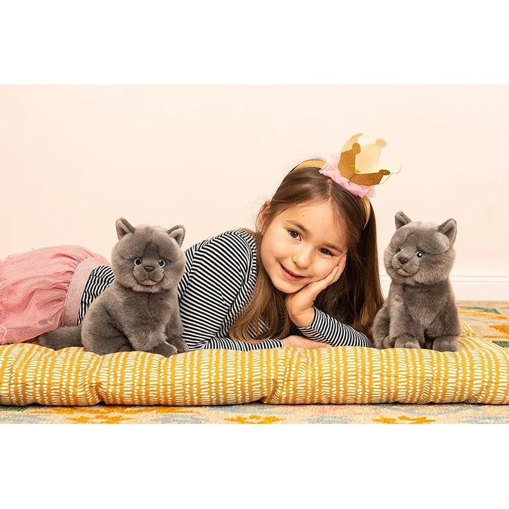 Teddy Hermann Kartäuser Katze sitzend, 20 cm – Bild 4