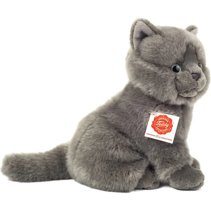 Teddy Hermann Kartäuser Katze sitzend, 20 cm – Bild 2