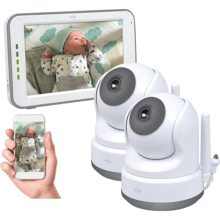 Babyphone mit 2 Kameras und APP - über Smartphone Handy für Android & iphone