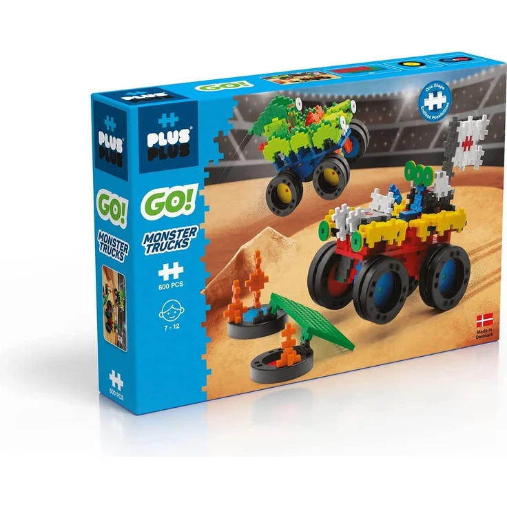 9607014 Kreativ-Bausteine, Monster Trucks, Konstruktionsspielzeug, PlusPlus Go, 600 Teile – Bild 10