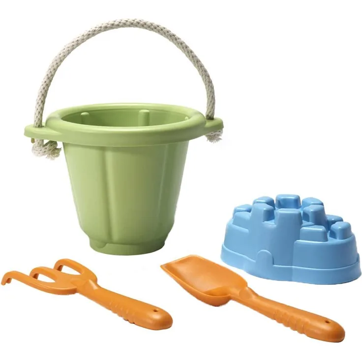 Green Toys SND01R - Sandspiel-Set, 4-teilig, grün