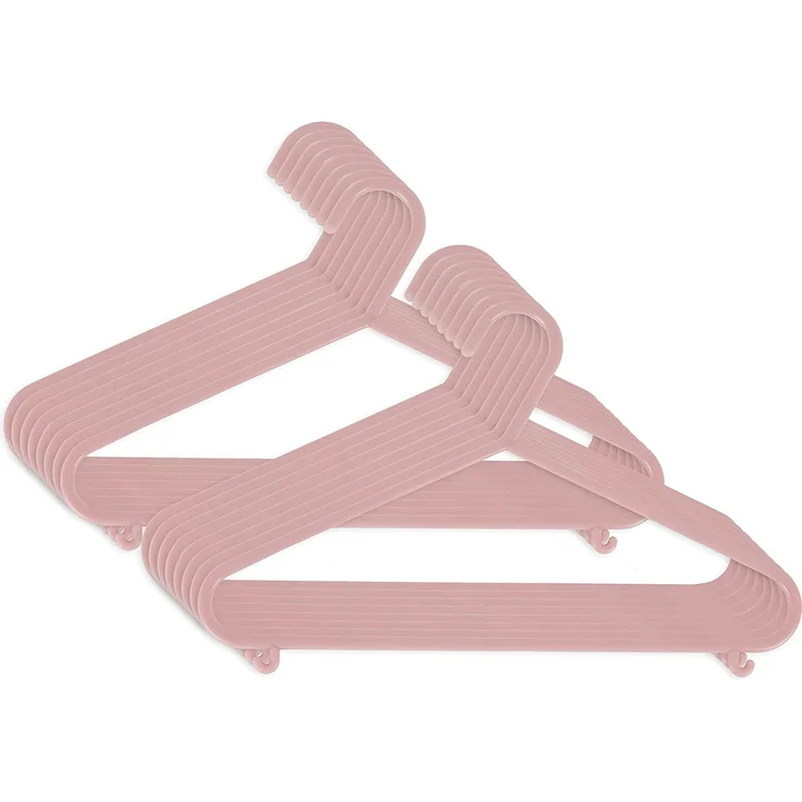 Bieco Kleiderbügel Kinder 16 St. Altrosa | Länge ca. 30 cm | Baby Kleiderbügel | Kunststoff Kleiderbügel Kinder Baby | Baby Organiser Für Kleiderschrank | Kleiderbügel Baby | Baby Clothes Hangers – Bild 1