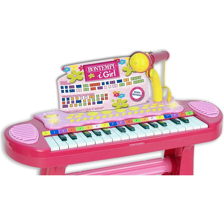 Bontempi 13 3671 Elektronik-Keyboard mit 31 Tasten, inkl. Mikrofon und Hocker – Bild 5