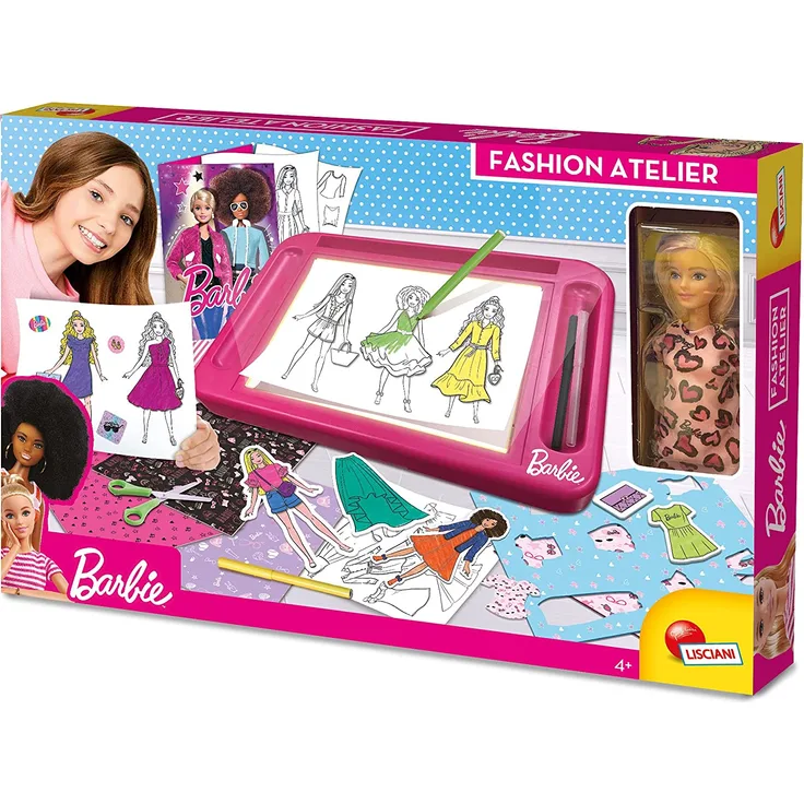 Lisciani Mode, Avec poupèe incluse-88645-Jeu creatif Pour Les Filles à partir de 4 ans 88645 Barbie of Fashion Atelier mit Puppe, kreatives Spiel für Mädchen ab 4 Jahren, Mehrfarbig