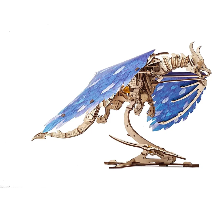 UGEARS 3D Holzpuzzle Erwachsene Sturmdrache Dragon 3D Puzzle Modellbausatz für Erwachsene und Jugendliche aus Holz DIY Mechanisches Holzbausatz Drachen Modell mit Gummibandmotor - Preisvergleich – Bild 2