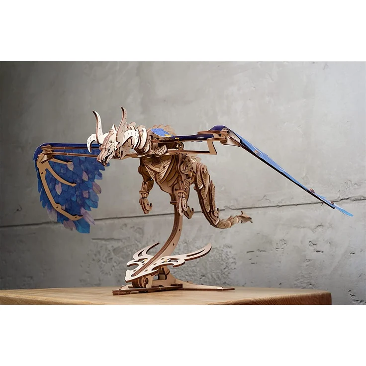 UGEARS 3D Holzpuzzle Erwachsene Sturmdrache Dragon 3D Puzzle Modellbausatz für Erwachsene und Jugendliche aus Holz DIY Mechanisches Holzbausatz Drachen Modell mit Gummibandmotor - Preisvergleich – Bild 8
