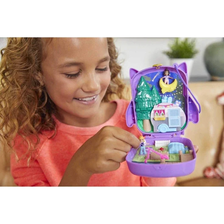 Polly Pocket GKJ47 - Nachteulen Campingplatz mit 2 kleinen Puppen und Zubehör, Spielzeug ab 4 Jahren – Bild 6