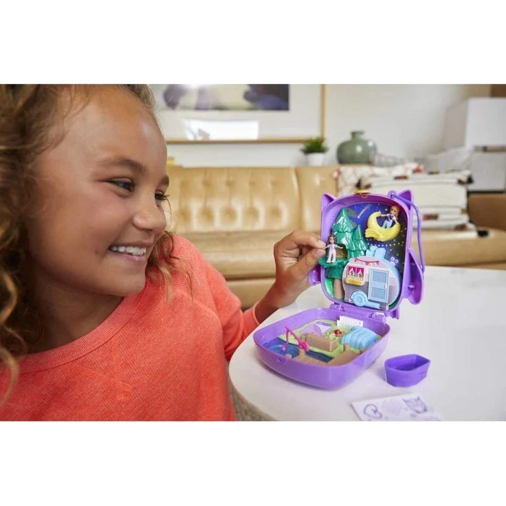 Polly Pocket GKJ47 - Nachteulen Campingplatz mit 2 kleinen Puppen und Zubehör, Spielzeug ab 4 Jahren – Bild 10