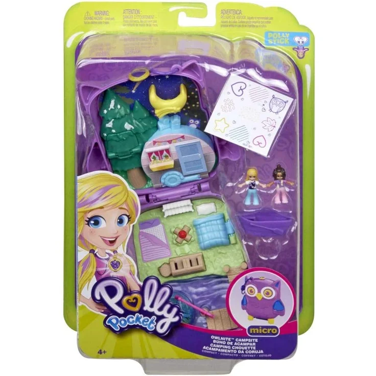 Polly Pocket GKJ47 - Nachteulen Campingplatz mit 2 kleinen Puppen und Zubehör, Spielzeug ab 4 Jahren – Bild 9