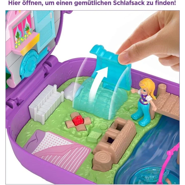 Polly Pocket GKJ47 - Nachteulen Campingplatz mit 2 kleinen Puppen und Zubehör, Spielzeug ab 4 Jahren – Bild 3