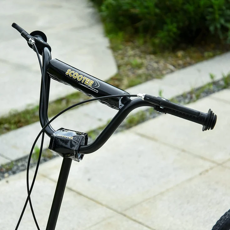 Tretroller mit Handbremse (Farbe: schwarz) – Bild 9