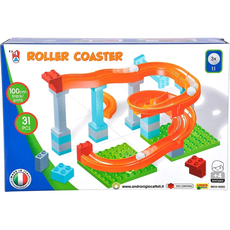 Simba 104114485 - Androni Kugelbahn, Roller Coaster, 31 Teile