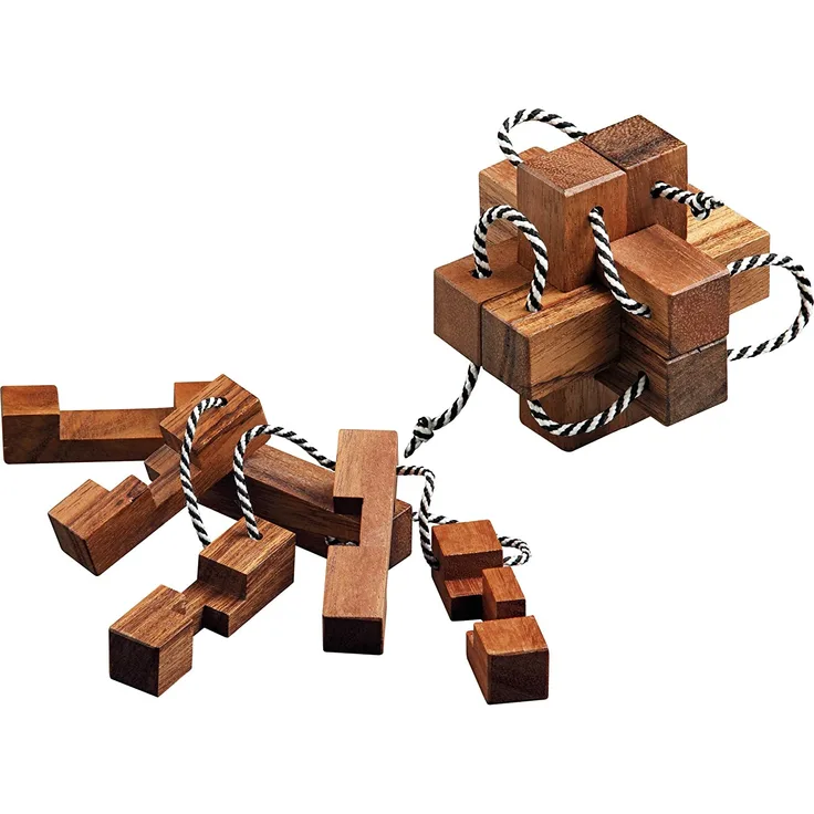 Philos 6032 - Chinesischer Teufel, 6 Puzzle Teile, Knobelspiel