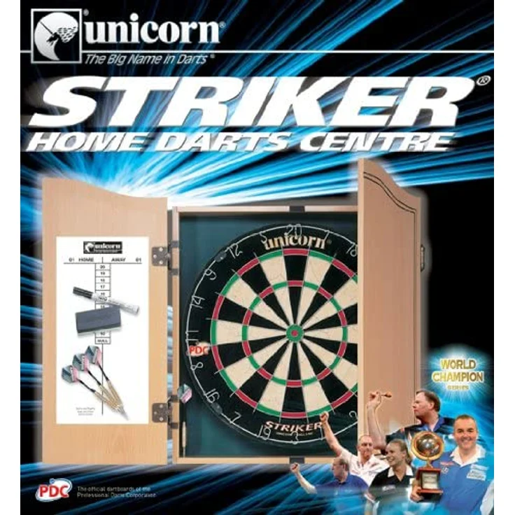 Unicorn Dartscheibe Strike Home Center45 cm Holz natur 7-teilig – Bild 2