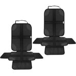 Ezilif Kindersitzunterlage 2 Stück ISOFIX geeignete Sitzschoner Auto Kindersitz, mit Anti-Rutsch Funktion Autositzschoner, Autositzauflage Sitzschutz (Schwarz)