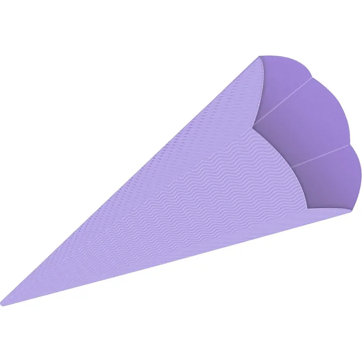 Ursus 9840060 3D Schultüten Rohlinge 6 eckig, Höhe 68 cm, Durchmesser ca. 20 cm, 5 Stück in Flieder