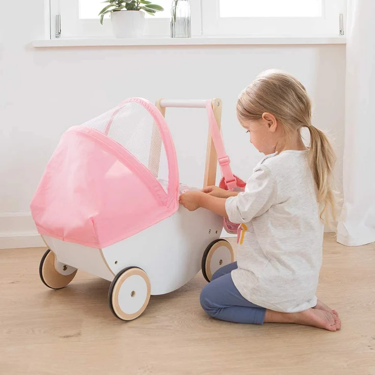 howa® 2-in-1 Puppenwagen aus Holz mit Verdeck Cozy Cactus – Bild 5