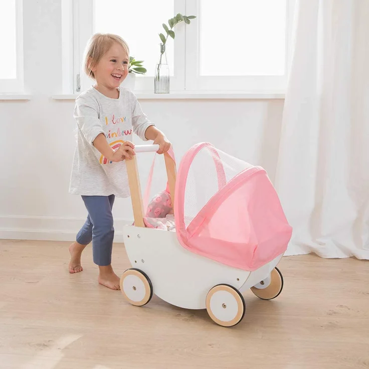 howa® 2-in-1 Puppenwagen aus Holz mit Verdeck Cozy Cactus – Bild 4
