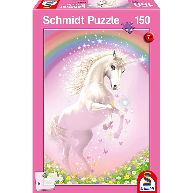 Schmidt Spiele 56354 Rosa Einhorn, Kinderpuzzle, 150 Teile, bunt - Preisvergleich – Bild 1