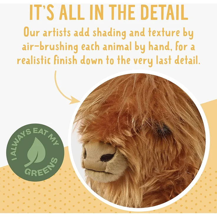 Living Nature Soft Toy - Hochlandrinder mit Klang, Braun, 30 cm – Bild 6