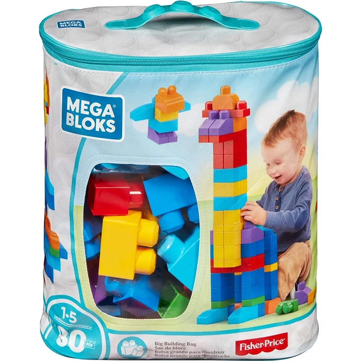 Mattel Mega Bloks First Builders Bausteinebeutel Large 80 Teile – Bild 1