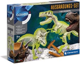 Clementoni 69408.2 – Galileo – Ausgrabungsset T-Rex und Triceratops