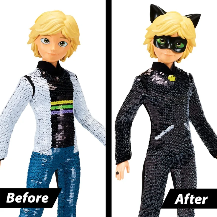 Bandai - Miraculous - Puppe mit Pailletten - Adrien - 26 cm große Ankleidepuppe - P50195 – Bild 4