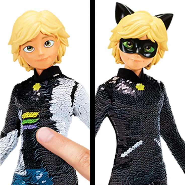 Bandai - Miraculous - Puppe mit Pailletten - Adrien - 26 cm große Ankleidepuppe - P50195 – Bild 8