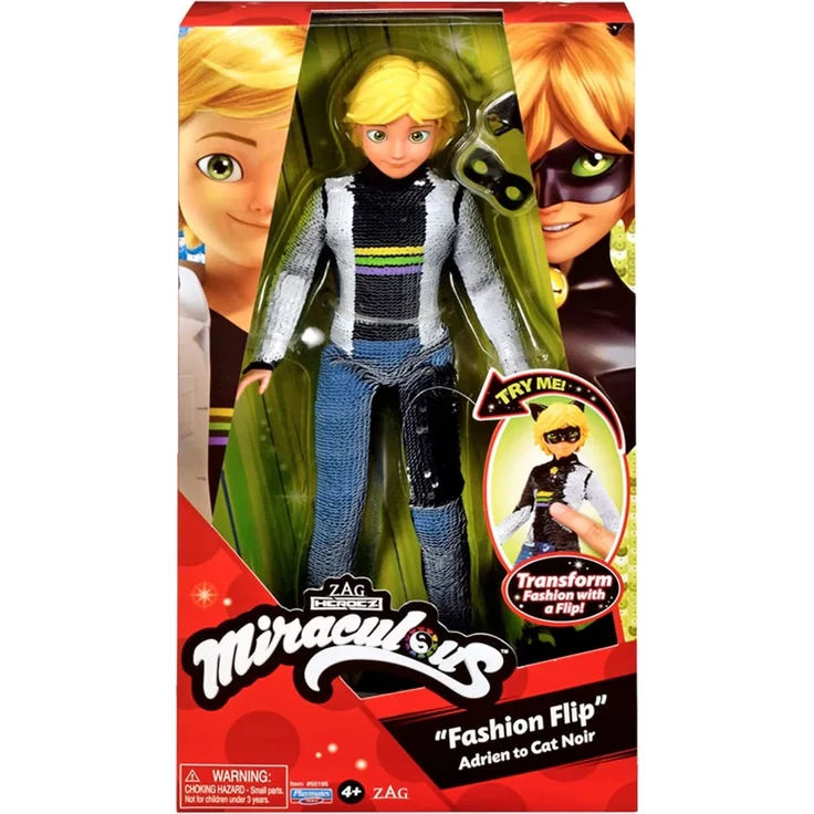 Bandai - Miraculous - Puppe mit Pailletten - Adrien - 26 cm große Ankleidepuppe - P50195 – Bild 2