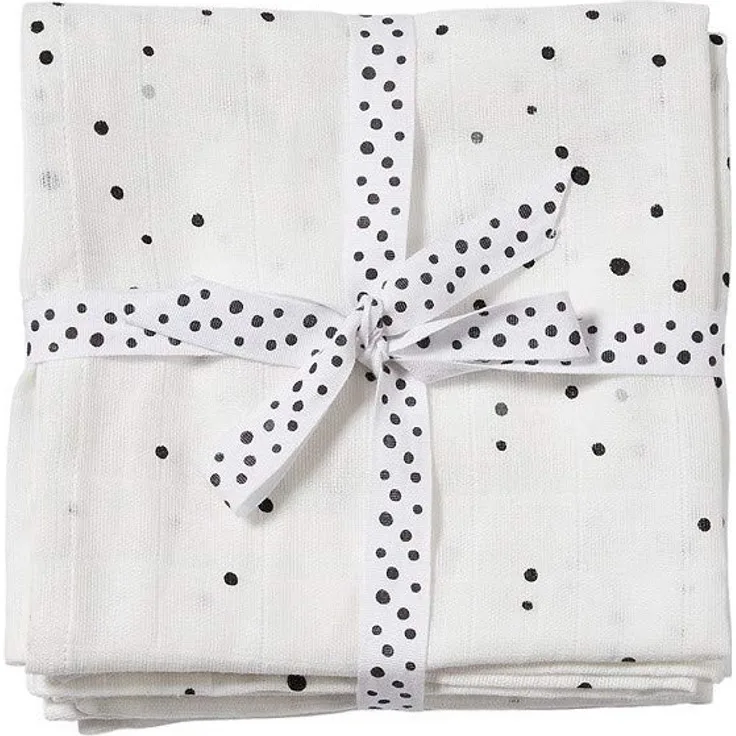 Done by Deer Spucktücher 2er Pack, Dreamy dots Dreamy dots white