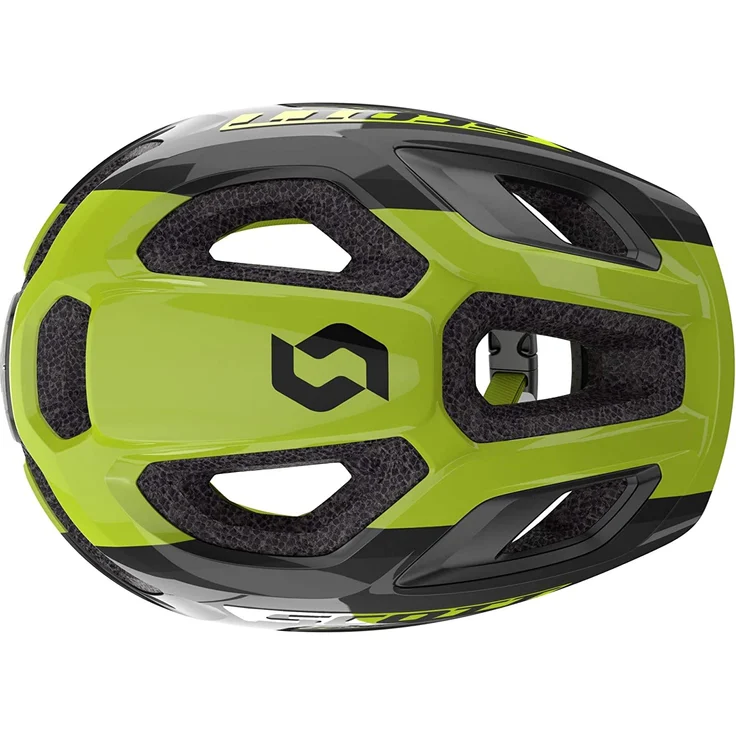 Scott Junior Spunto Helmet Black - Radium Yellow RC, Größe One Size - Fahrradhelm, Farbe Schwarz – Bild 3