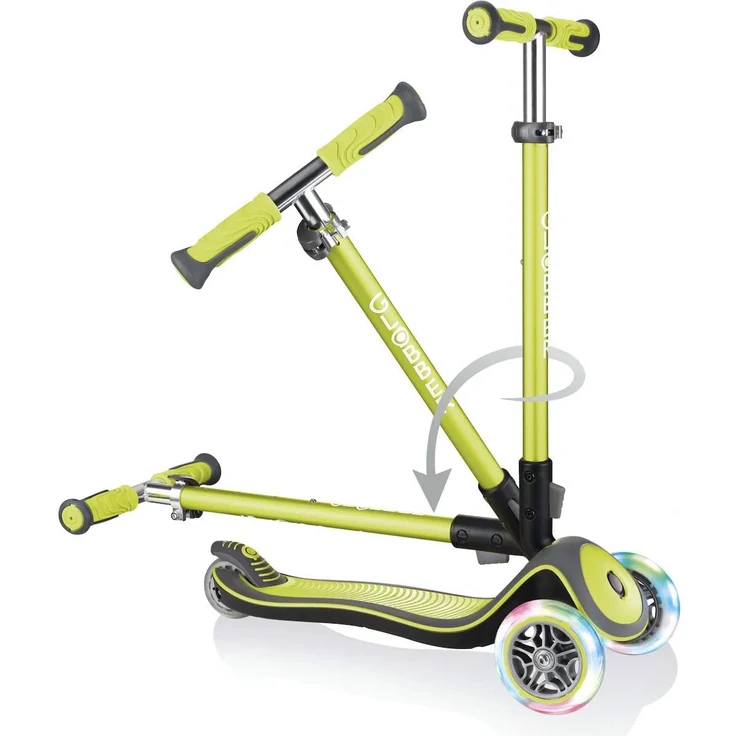 Scooter Globber Elite Lights Deluxe Grün mit Leuchtrollen – Bild 4