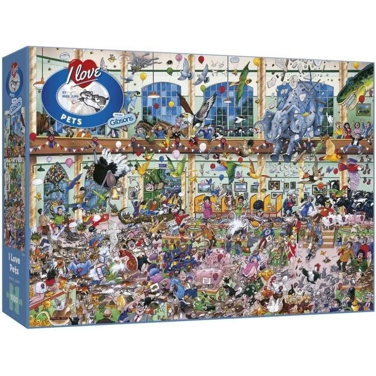 Gibson Games - Puzzle I Love Pets Puzzle - Tiermotiv - 1000 Teile